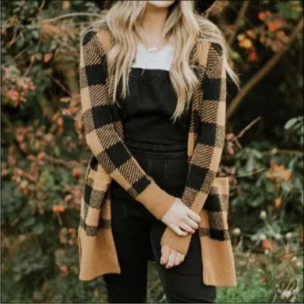 Madewell Buffalo Check Kent Cardigan Sweater in Coziest Yarn Size Small